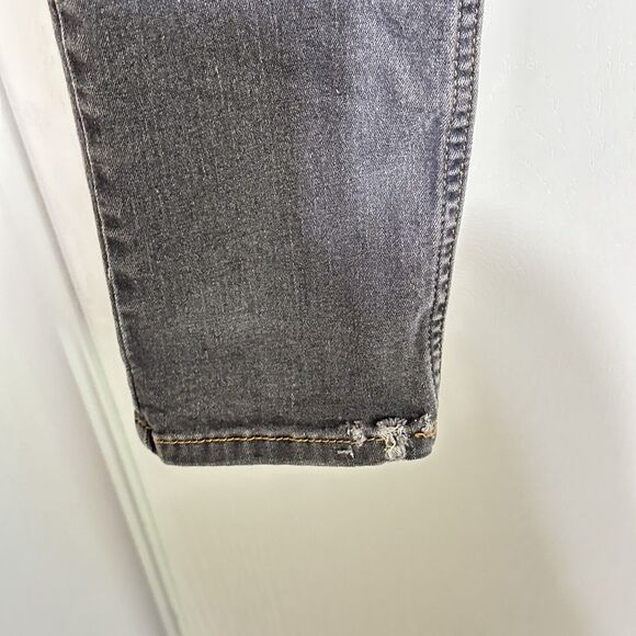 Vintage Levis 502 Jeans Mens Straight 28x30 Light Gray skater Button Fly Stretch - Picture 5 of 16